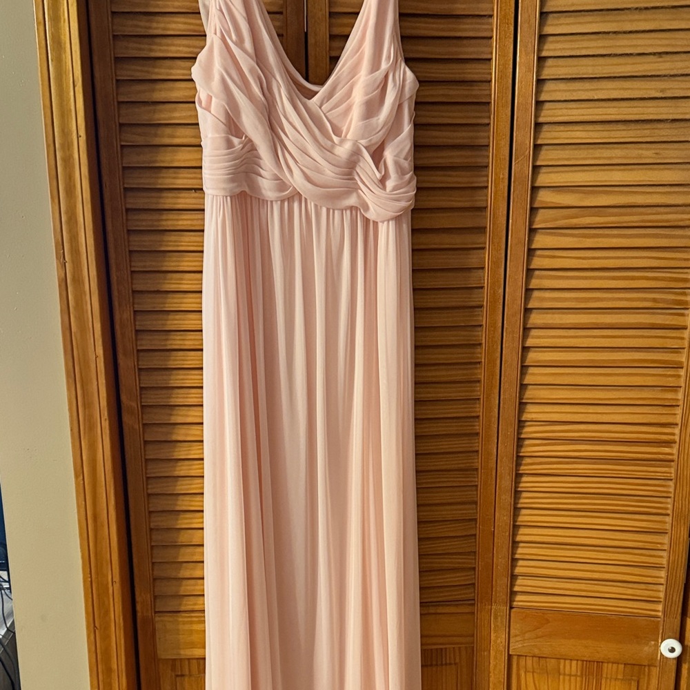 David's Bridal Blush Pink Wedding Dress